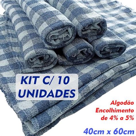 Kit 10 unidades Pano De Chão Xadrez Atacado Saco Faxina 40x60 Algodão