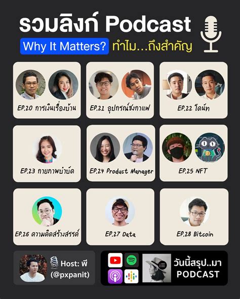 วันนี้สรุปมา 🎧 Podcast Why It Matters ทำไมถึงสำคัญ 📌 รายการที่