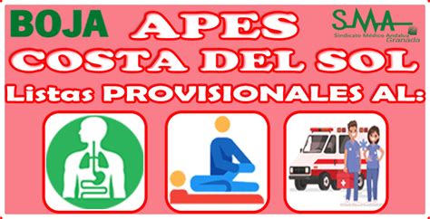 Boja Apes Costa Del Sol Listas Provisionales De Personas