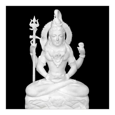 Plain Hindu White Marble Shiv Statue For Worship Size Inch At Rs