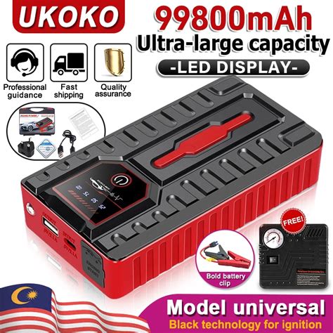 99800mAh Car Jumper Power Bank And Pump High Power Jumper Kereta