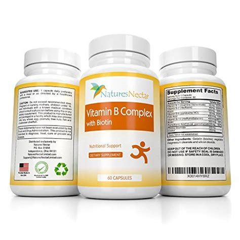 BComplex Multivitamin Formula Includes Vitamins B6 B12 Thiamine Folic