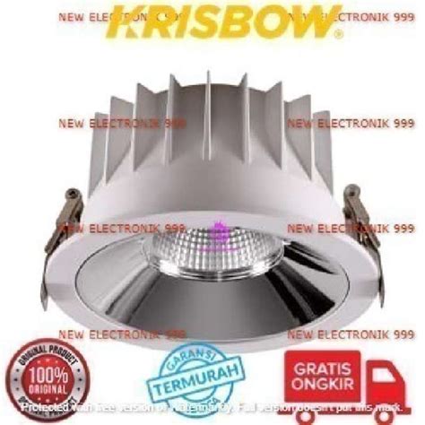 Jual Krisbow Lampu Downlight Led Highpower Cob 15 Watt 5000K PUTIH Di