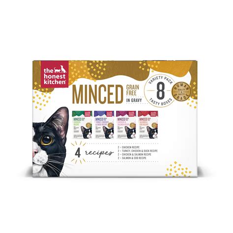 Grain Free Minced in Gravy Wet Cat Food Variety Pack - 5.5 oz x8 – The Honest Kitchen