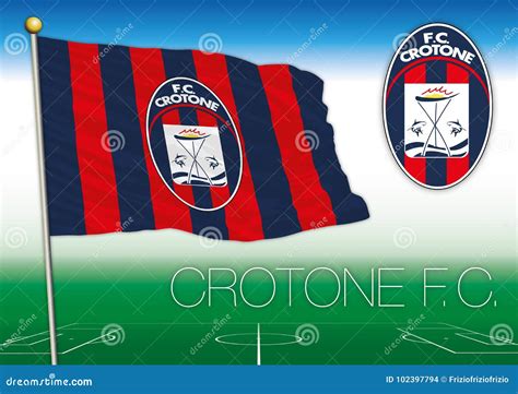 Crotone Italy Year 2017 Serie A Football Championship 2017 Flag Of