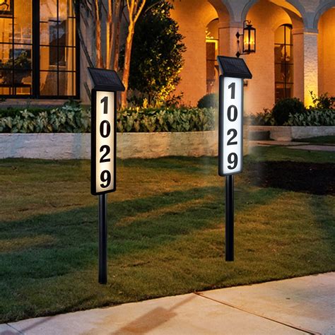 Aihimol Solar House Number Sign Light Lighted Address Numbers Outdoor