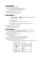 Fin Exam Cheat Sheet Chapter Bond Valuation Premium Bond