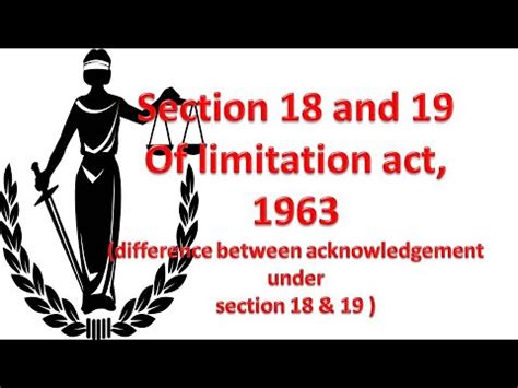 Effect Of Acknowledgement Section And Of Limitation Act