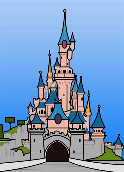 disney world castle drawing simple - Almeda Salerno