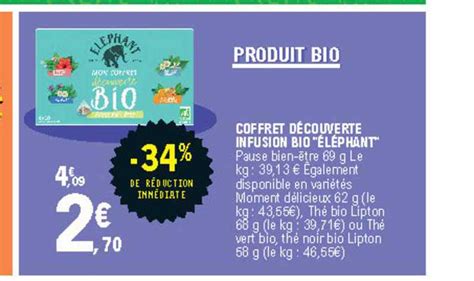 Promo Coffret D Couverte Infusion Bio L Phant Chez E Leclerc