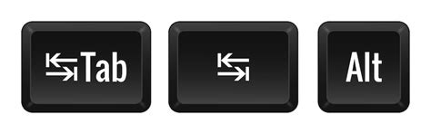 Premium Vector | Tab Alt Arrows Key combination Keyboard control ...