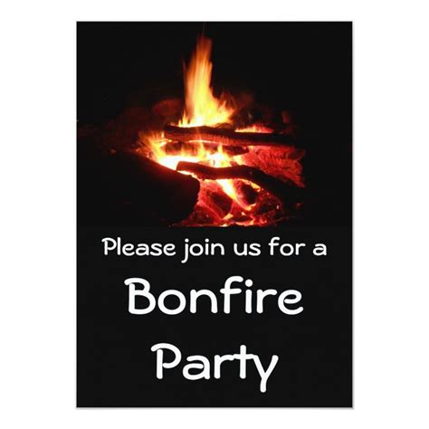 Bonfire Party Invitation | Zazzle