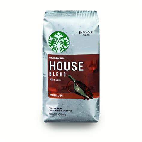 Starbucks House Blend Medium Roast Coffee Whole Bean 12 Ounce Bag