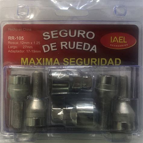 Albocar Jgo Seguro De Rueda Cromado Frontal 4 Bulones C 2