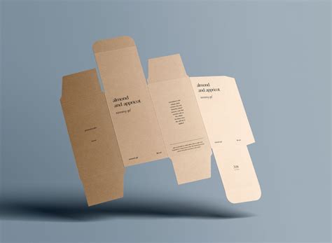 Unfolded Rectangle Box Mockup