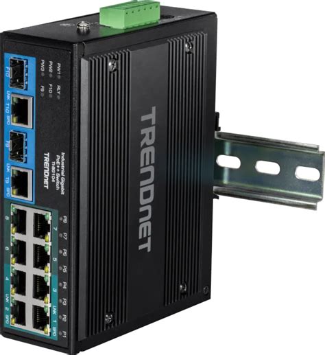 Trendnet Ti Hardened Industrial Railmount Gigabit Switch X Rj X