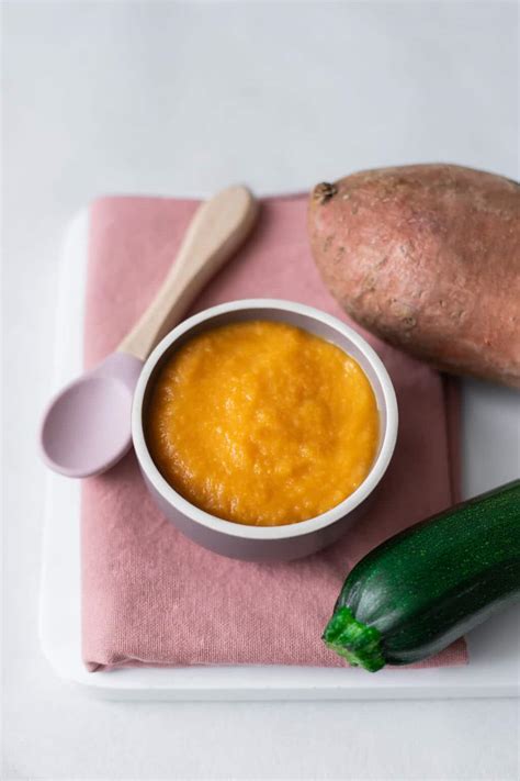 Purée de patate douce et courgette Cuisinez pour bébé