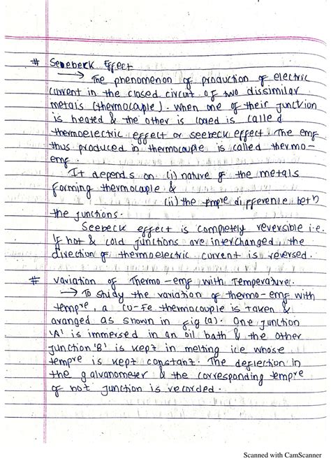 SOLUTION Thermo Electric Effect Complete Handwritten Note Studypool