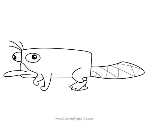 Perry the Platypus Phineas and Ferb Coloring Page for Kids - Free ...