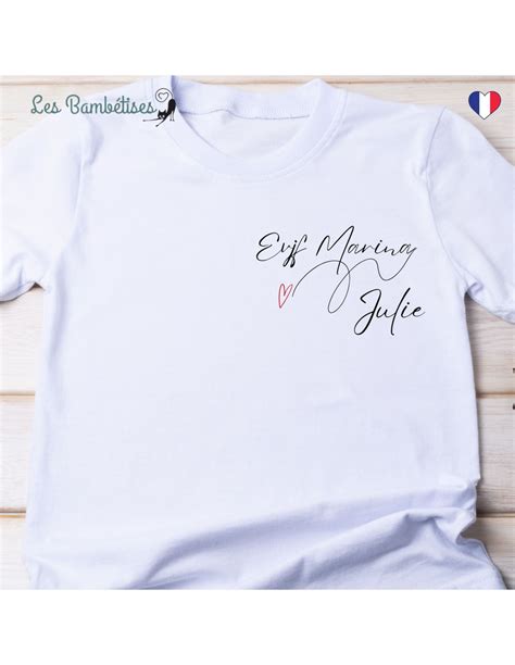 T Shirt Evjf Personnalis Signature Les Bambetises