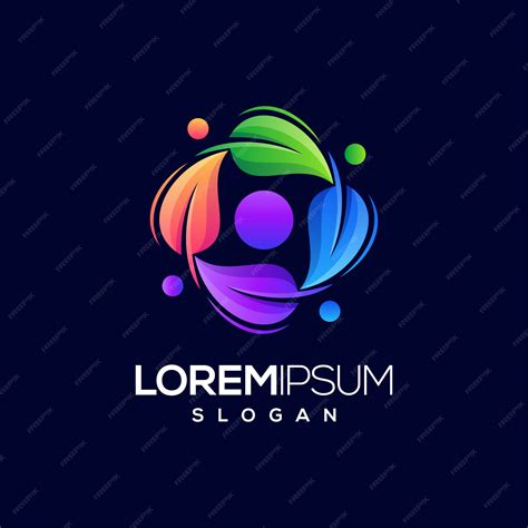 Premium Vector Leaf Colorful Logo Design Template