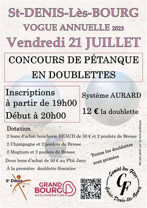 Concours De P Tanque Ouvert Tous Saint Denis L S Bourg Juillet