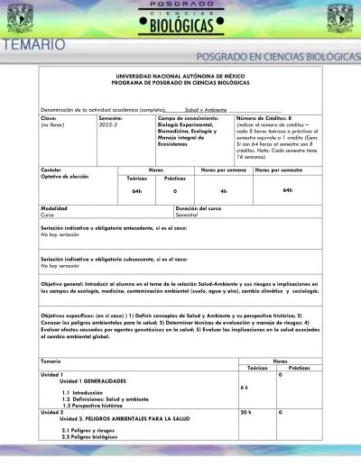 Universidad Nacional Aut Noma De M Xico Programa De Posgrado En