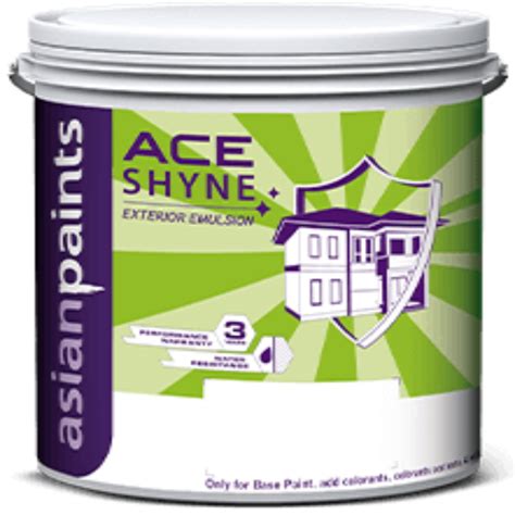 Asian Paints Ace Shyne Exterior Emulsion Paint Packaging Size Liter