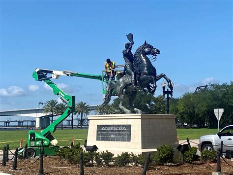 Equestrian statue of Andrew Jackson in FL Jacksonville US