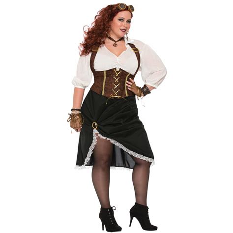 Womens Curvy Steampunk Lady Costume