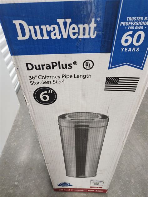 DuraVent DuraPlus Triple Wall Chimney Stove Pipe 6 In X36 In 6DP