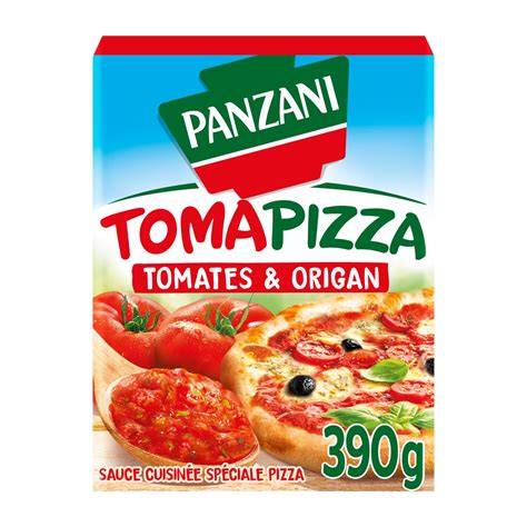 PANZANI Sauce pizza cuisinée tomates et origan Tomapizza brique 390g