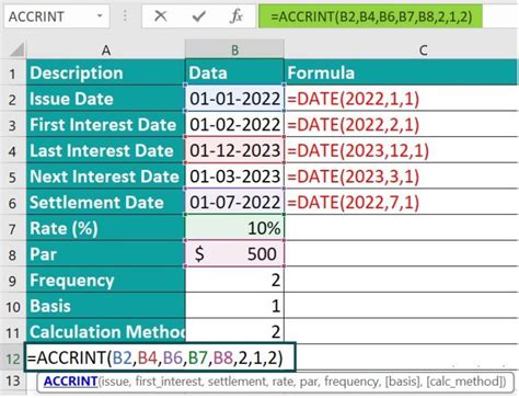 Accrint Excel Function Syntax Examples How To Use