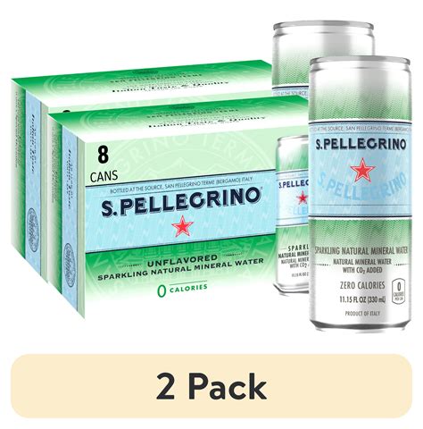 2 Pack S Pellegrino Sparkling Natural Unflavored Mineral Water 89 2