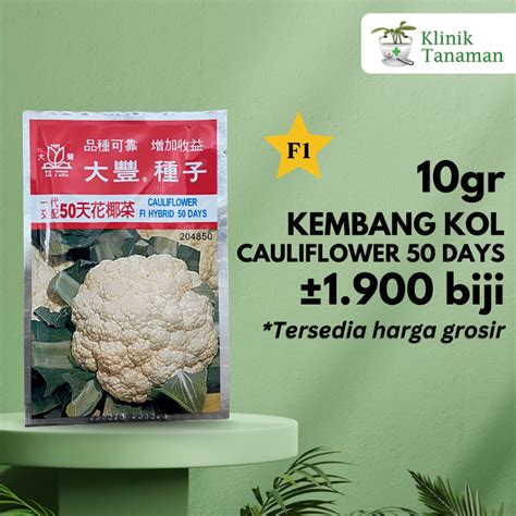 Jual Benih Bunga Kol Cauliflower 50 Days 10gr 1 900 Biji Bibit