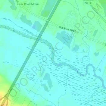 Tar River topographic map, elevation, terrain