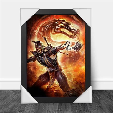 Quadro Decorativo A Mortal Kombat Scorpion Elo