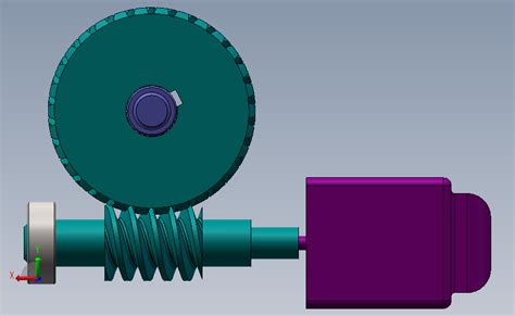 涡轮蜗杆 Solidworks 2012 模型图纸下载 懒石网