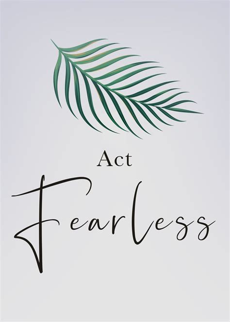 Act Fearless Poster Picture Metal Print Paint By Evan Arrington