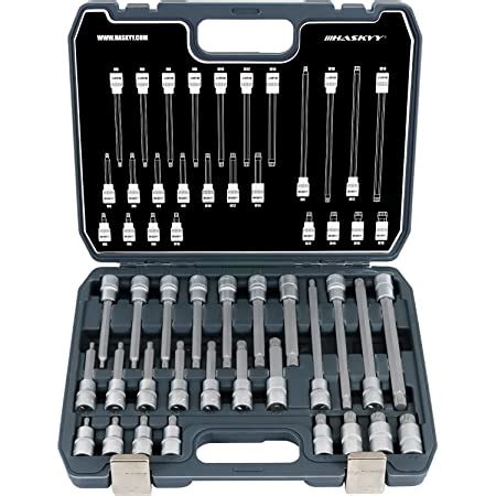 CCLIFE Set Di 40 Chiavi A Bussola Con Punta XZN Torx Femmina Esagonale