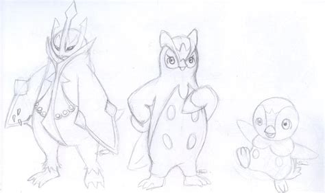 Piplup Evolution Family WIP by Kitty-xx on DeviantArt