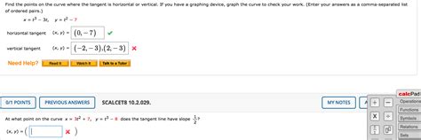 Solved Find The Points On The Curve Where The Tangent Is Chegg