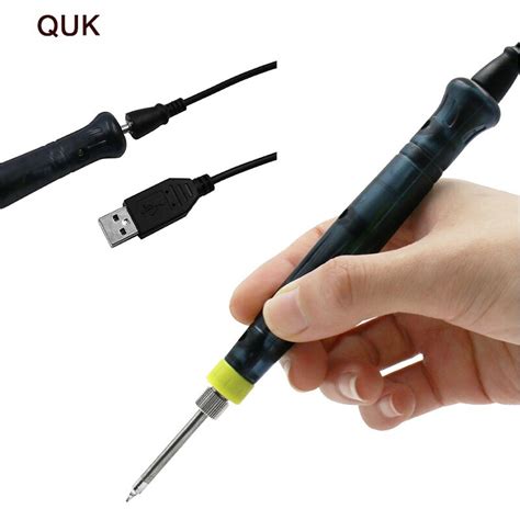 QUK Мини Портативный USB 5 в 8 Вт Электрический паяльник паяльная ручка ...