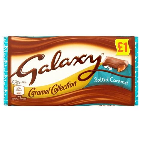 Galaxy Salted Caramel And Milk Chocolate Block Bar Vegetarian 135g