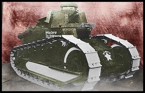 Русский Рено (Russian Reno) Colorized [OC] : r/TankPorn