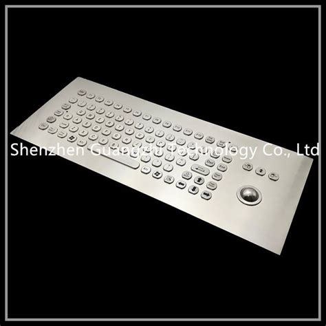 Industrial Metal Keyboard With Trackball Customized Layout IP65