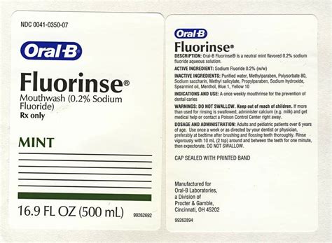 Oral B Fluorinse Fda Prescribing Information Side Effects And Uses