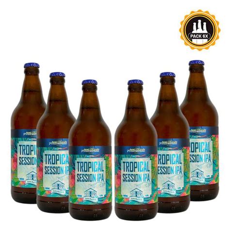 Pack 6 Unid Cerveja Artesamalt Tropical Session IPA 600ml Cerveja