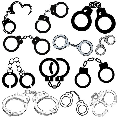 Handcuff Svg Bundle Handcuff Clipart Cut File For Silhouette