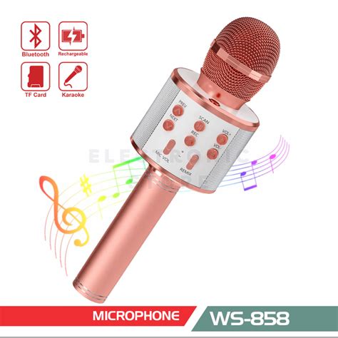 Jual Mic Karaoke Bluetooth Wireless Portable Ws Speaker Fleco